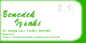 benedek izsaki business card